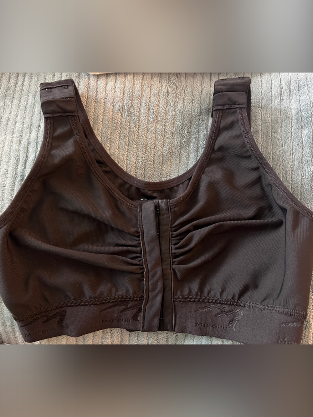 Front-Closure Support Bra in Black 36 B/C